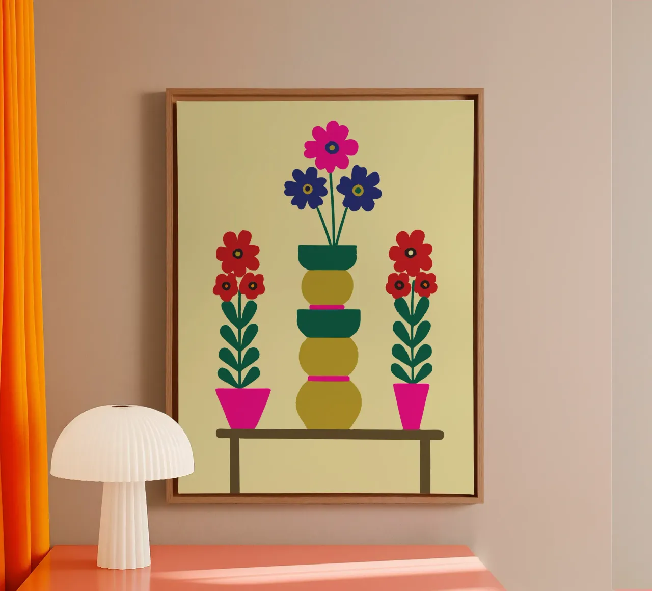 Vaso di fiori tela con Cornice a cassetta da TRENDY POSTER SHOP