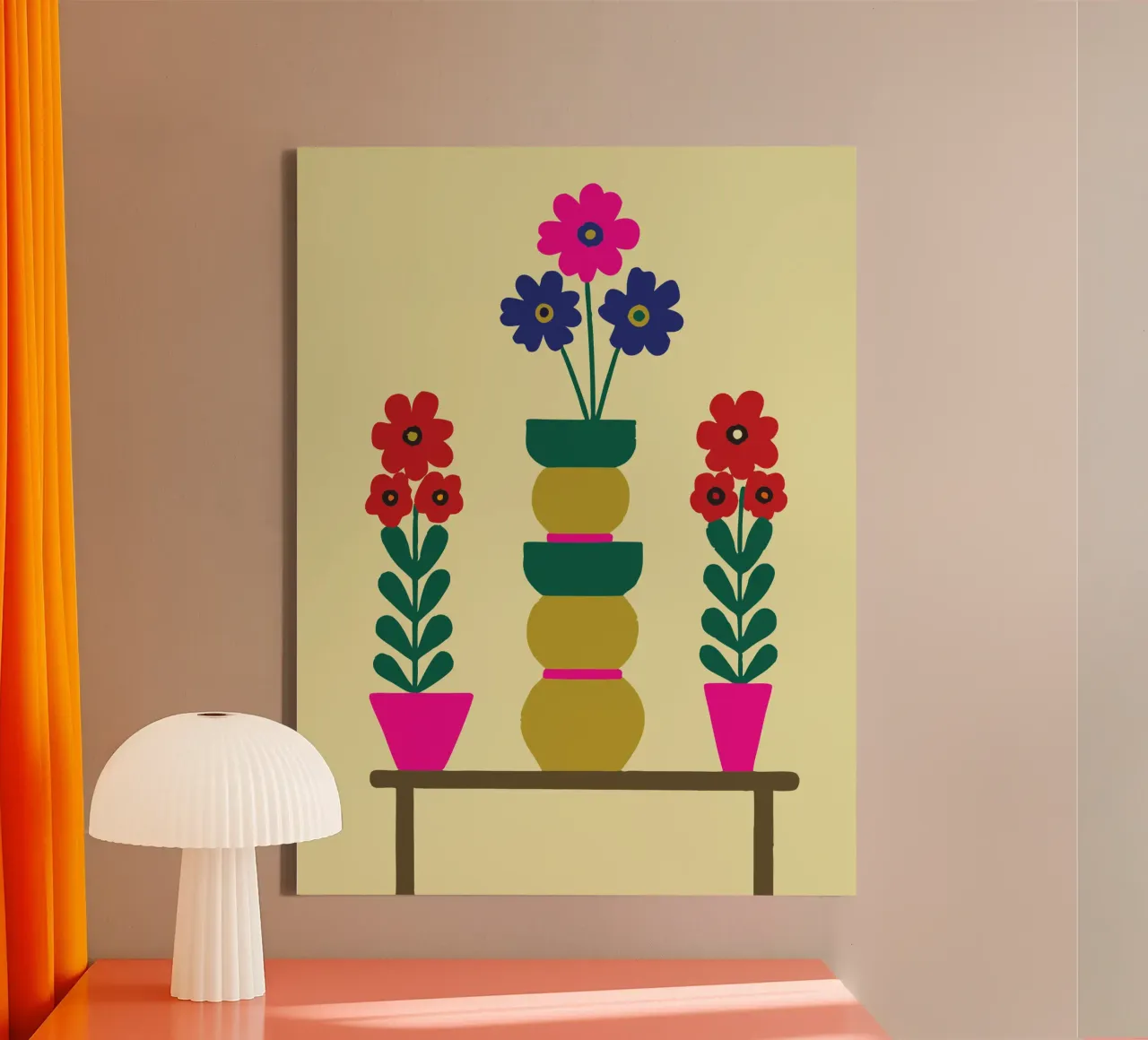 Vaso di fiori tela con Cornice a cassetta da TRENDY POSTER SHOP