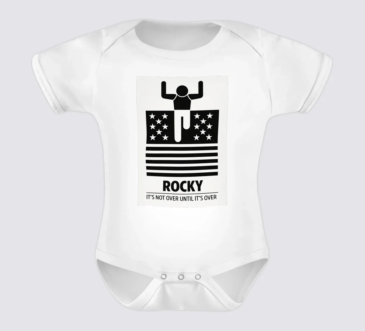 Rocky Print body neonato maniche corte da MoviesArt