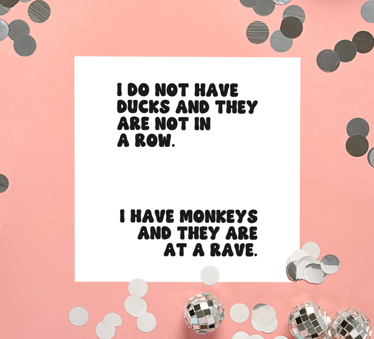 Do Not Have Ducks And They Are Not In A Row quote sticker by Paigaam Studio