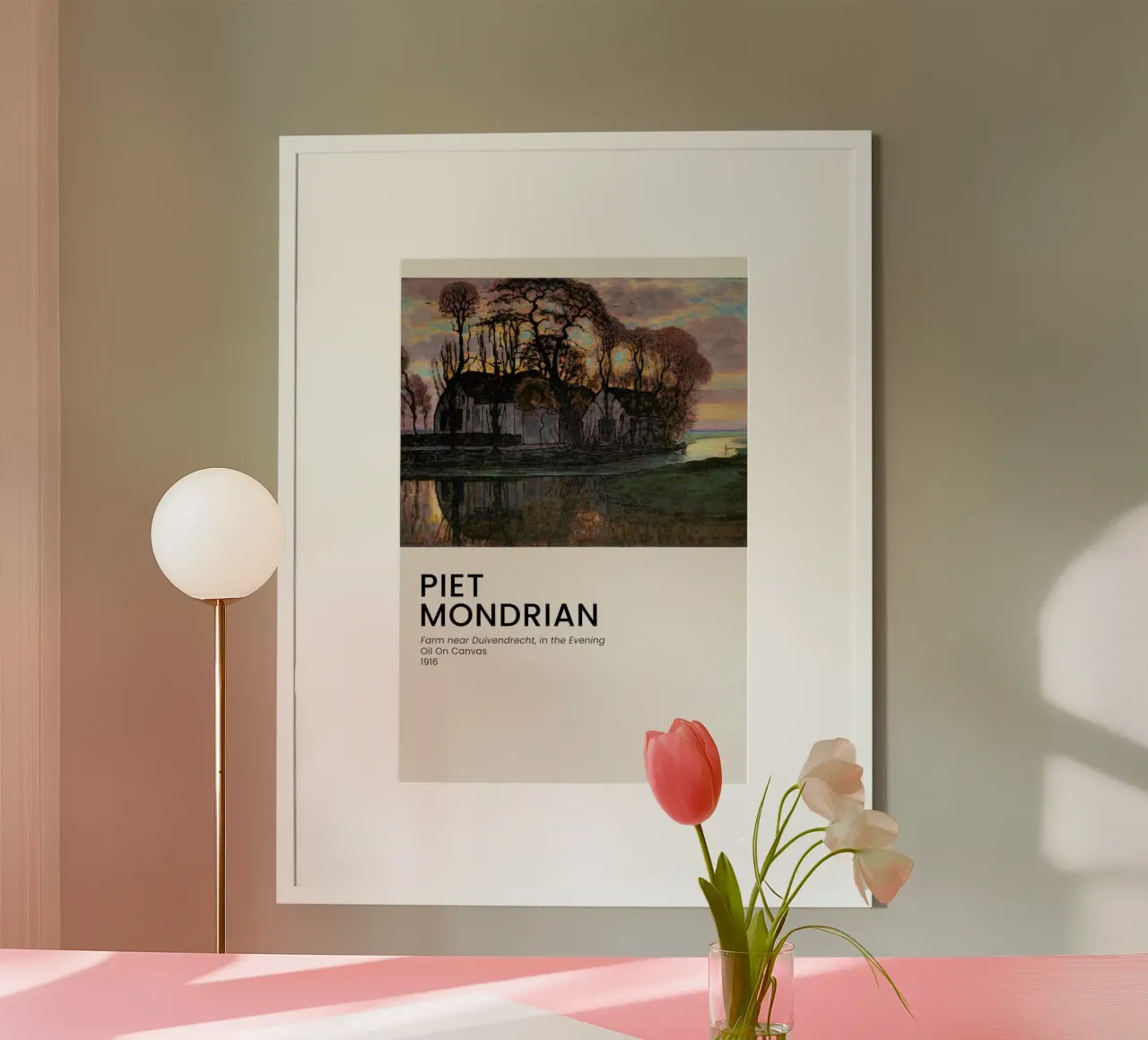 Mondrian - Farm Near Duivendrecht, in the Evening poster da Vintage by JUNIQE