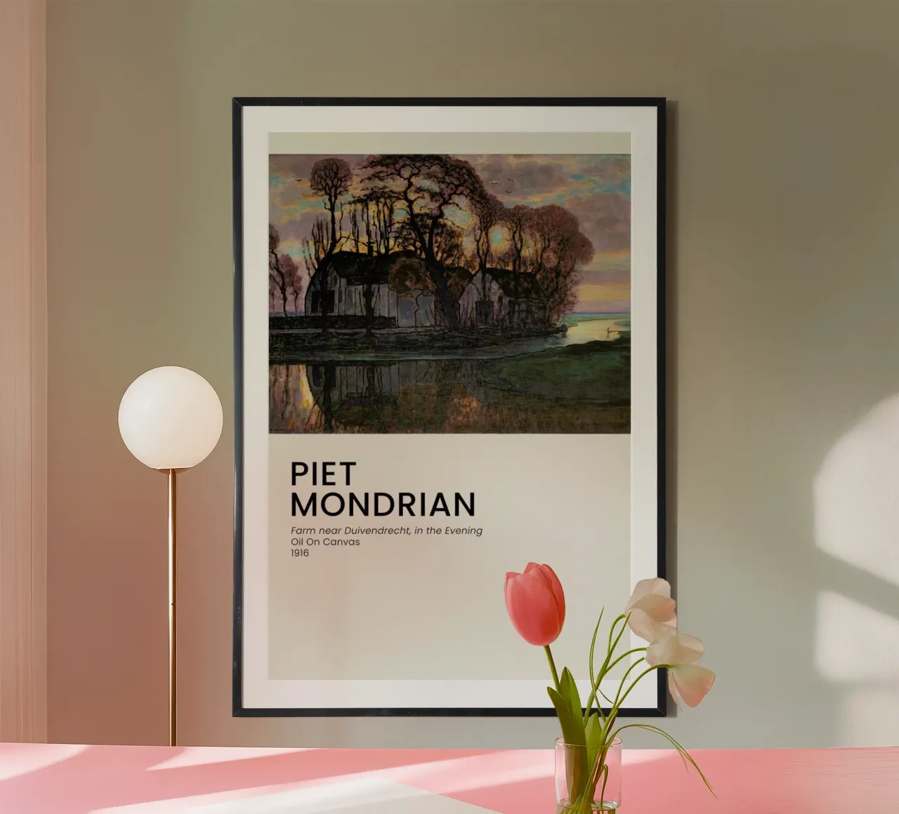 Mondrian - Farm Near Duivendrecht, in the Evening poster da Vintage by JUNIQE