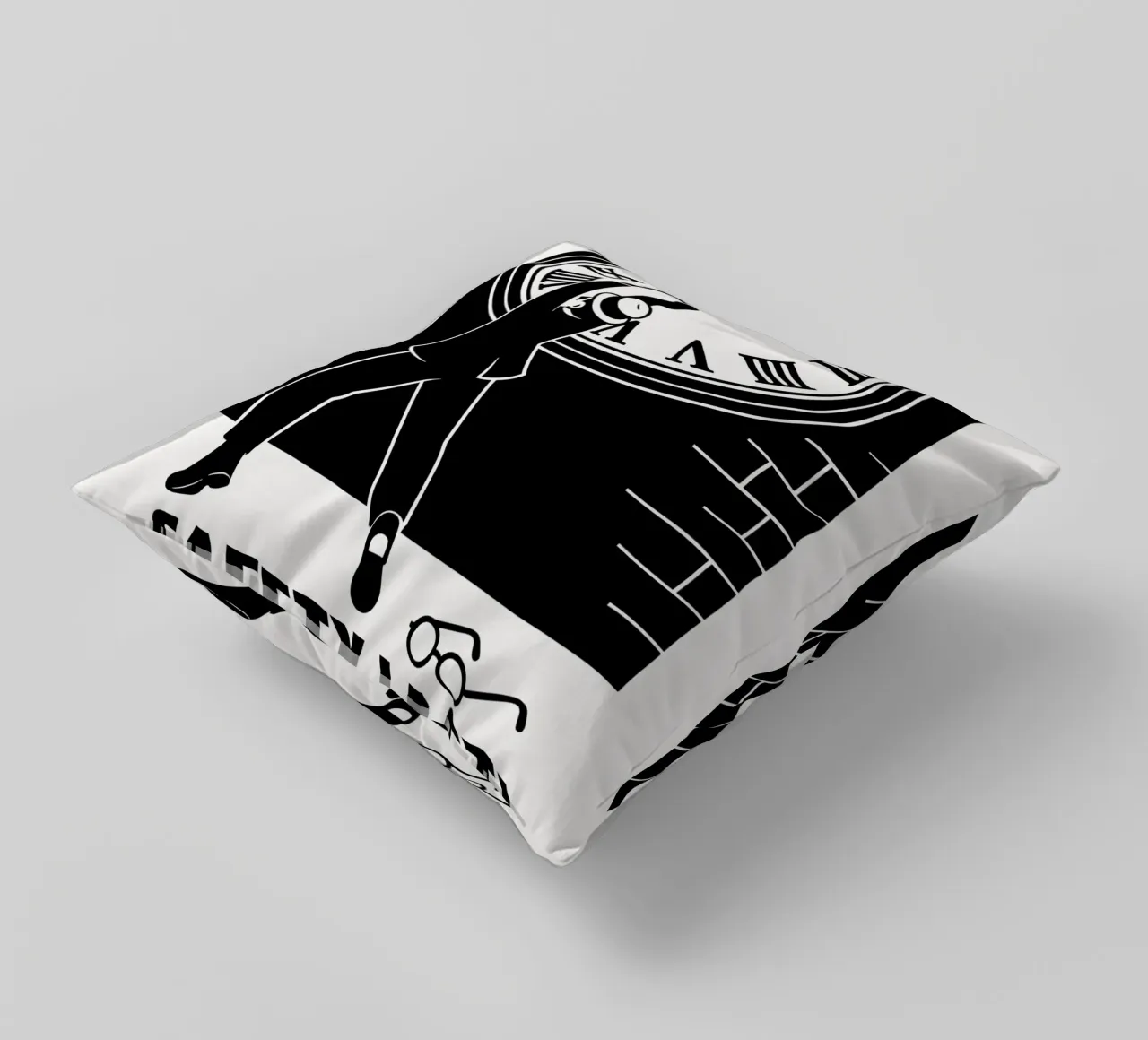 Safety Last Print cuscino da MoviesArt