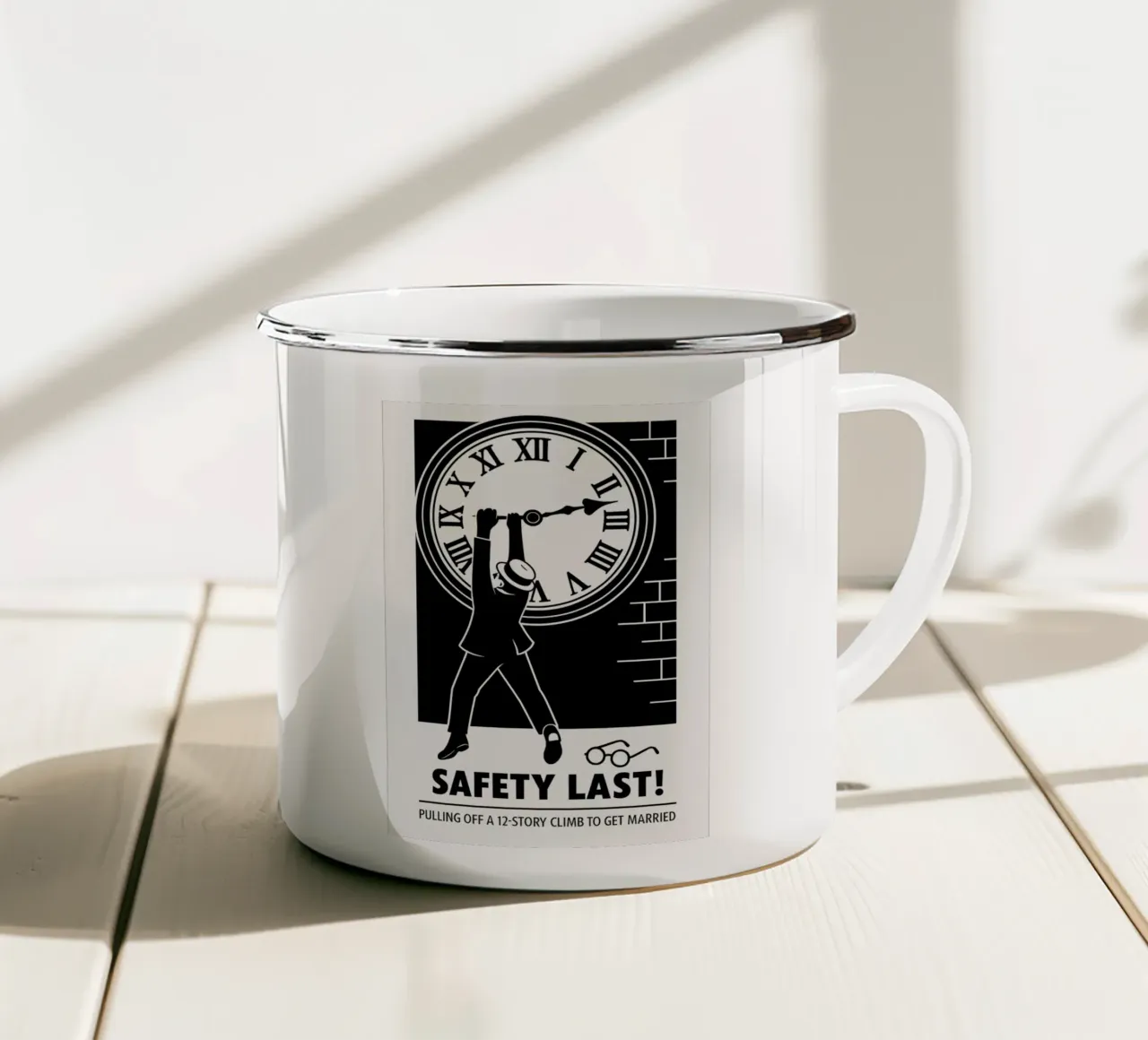 Safety Last Print tazza in smalto da MoviesArt