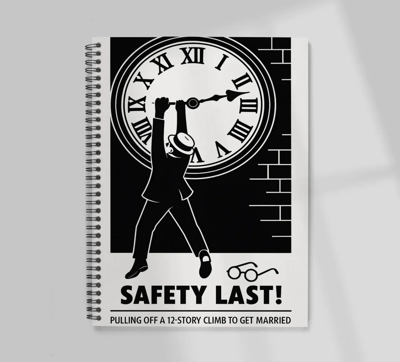 Safety Last Print spiral notebook by MoviesArt