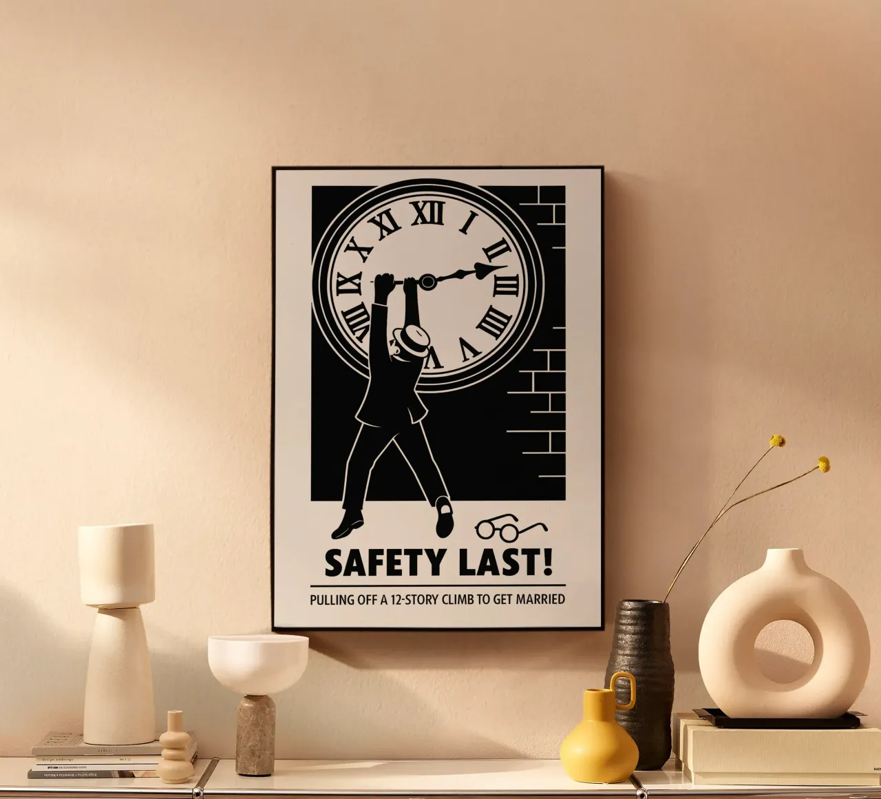 Safety Last Print plexiglass da MoviesArt