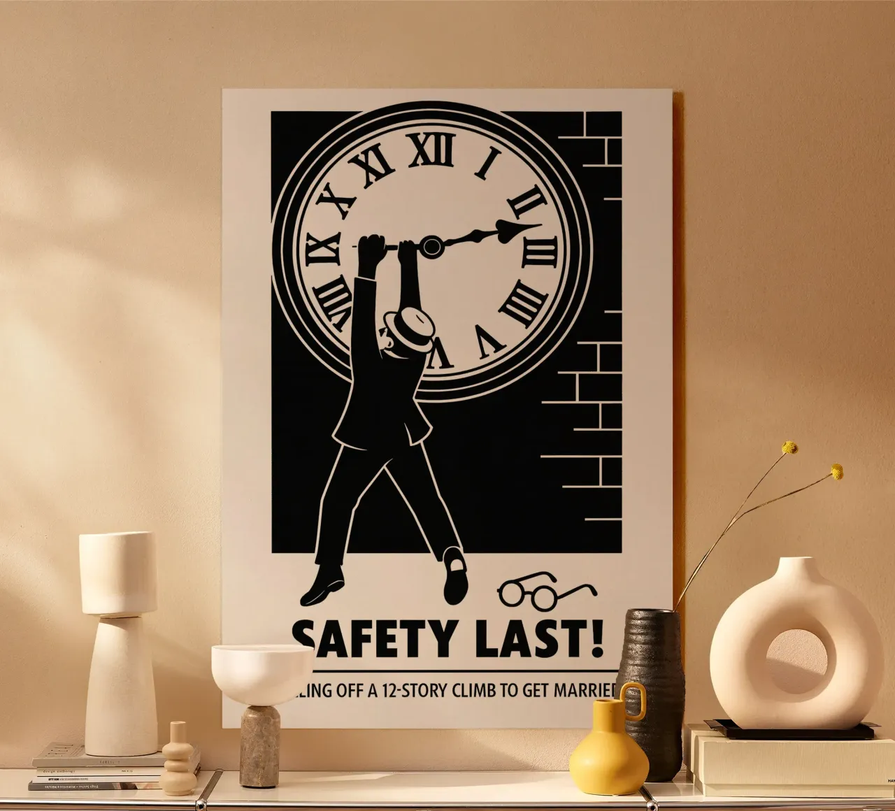 Safety Last Print plexiglass da MoviesArt