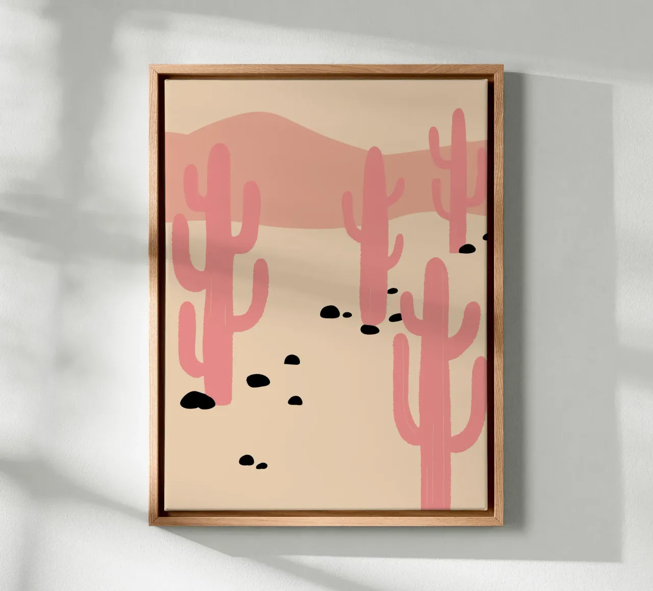 Cactus del deserto tela con Cornice a cassetta da TRENDY POSTER SHOP
