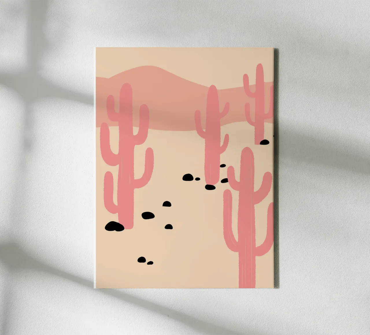 Cactus del deserto tela con Cornice a cassetta da TRENDY POSTER SHOP
