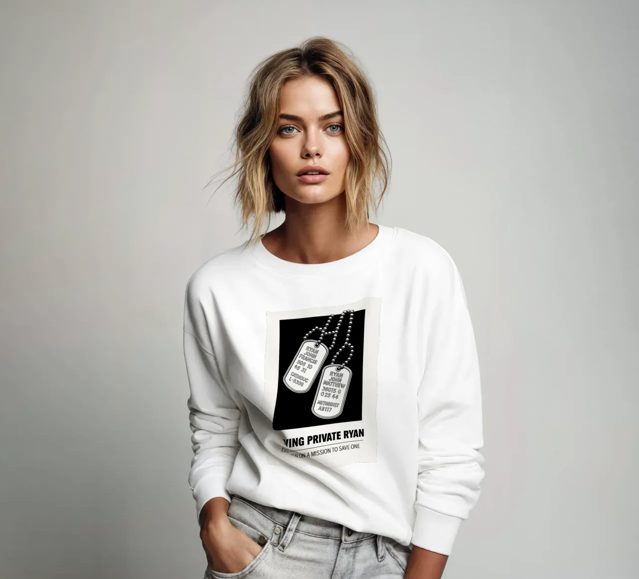 Saving Private Ryan Print Sweatshirt von MoviesArt