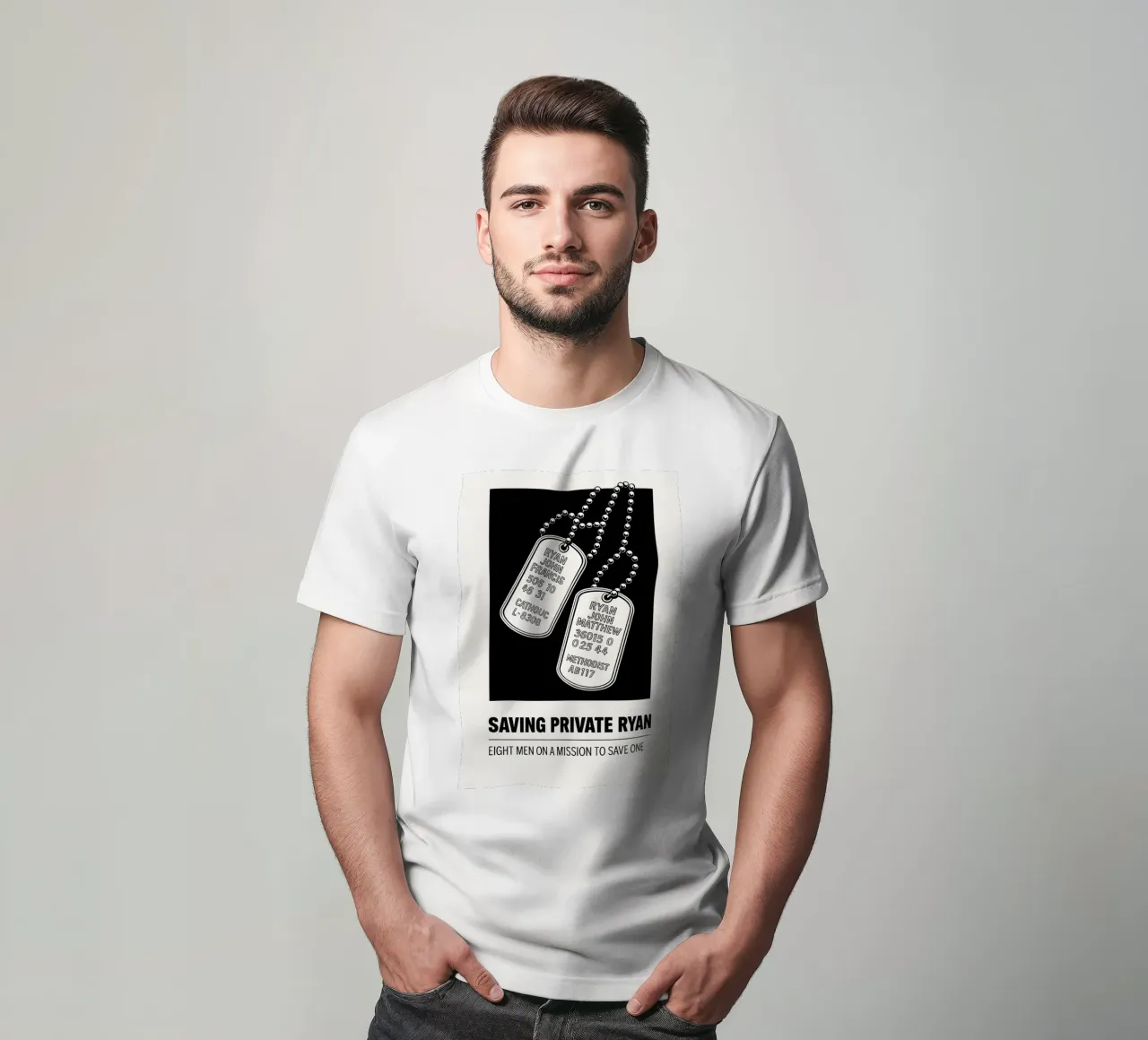 Saving Private Ryan Print t-shirt van MoviesArt