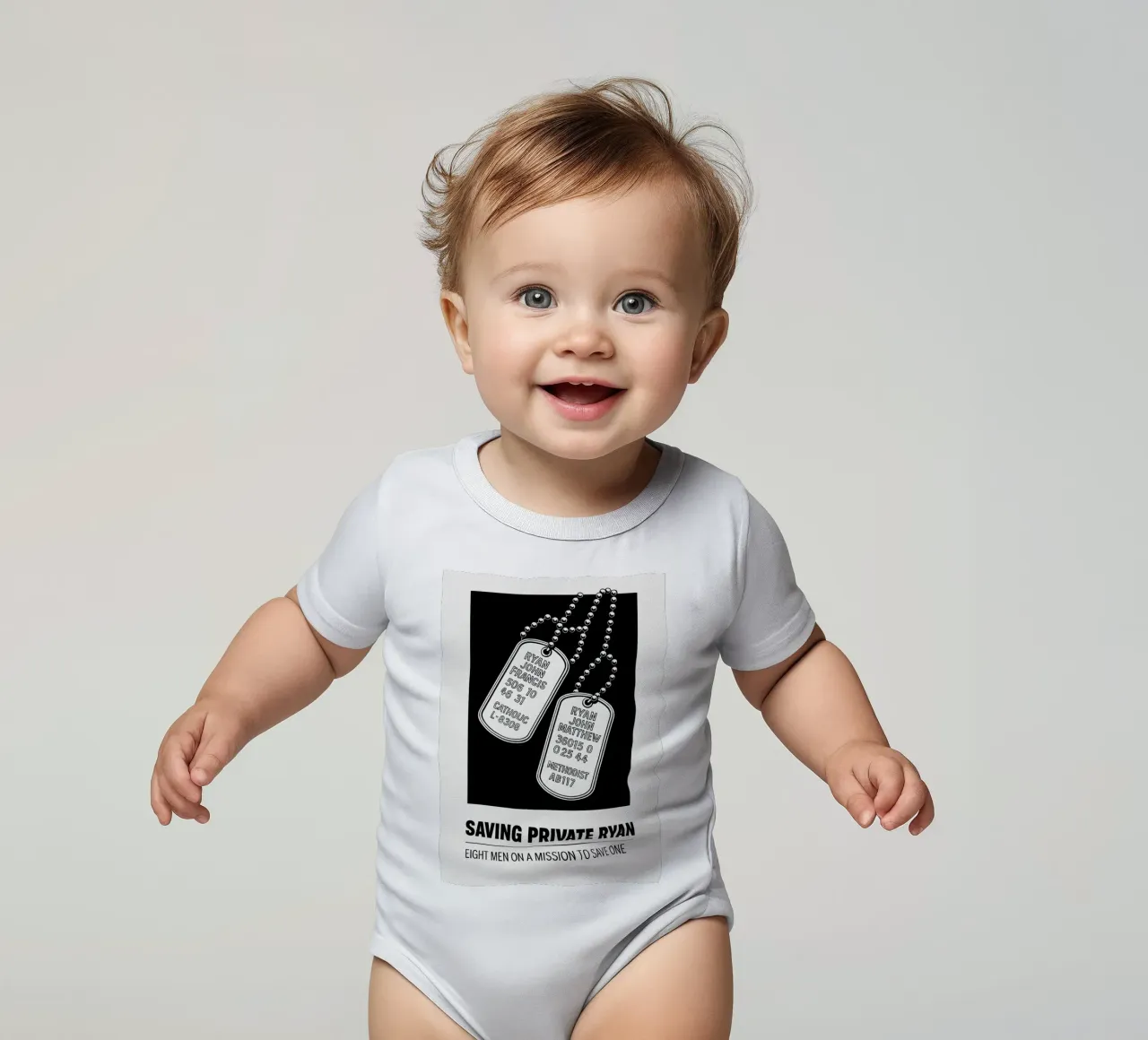 Saving Private Ryan Print body neonato maniche corte da MoviesArt
