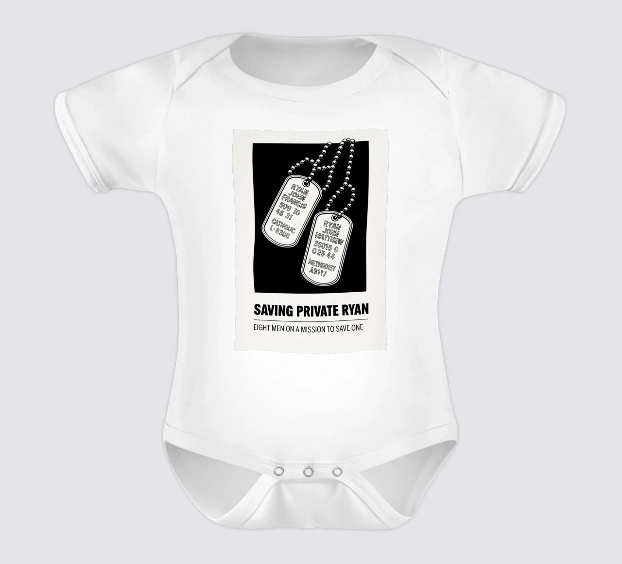 Saving Private Ryan Print body neonato maniche corte da MoviesArt