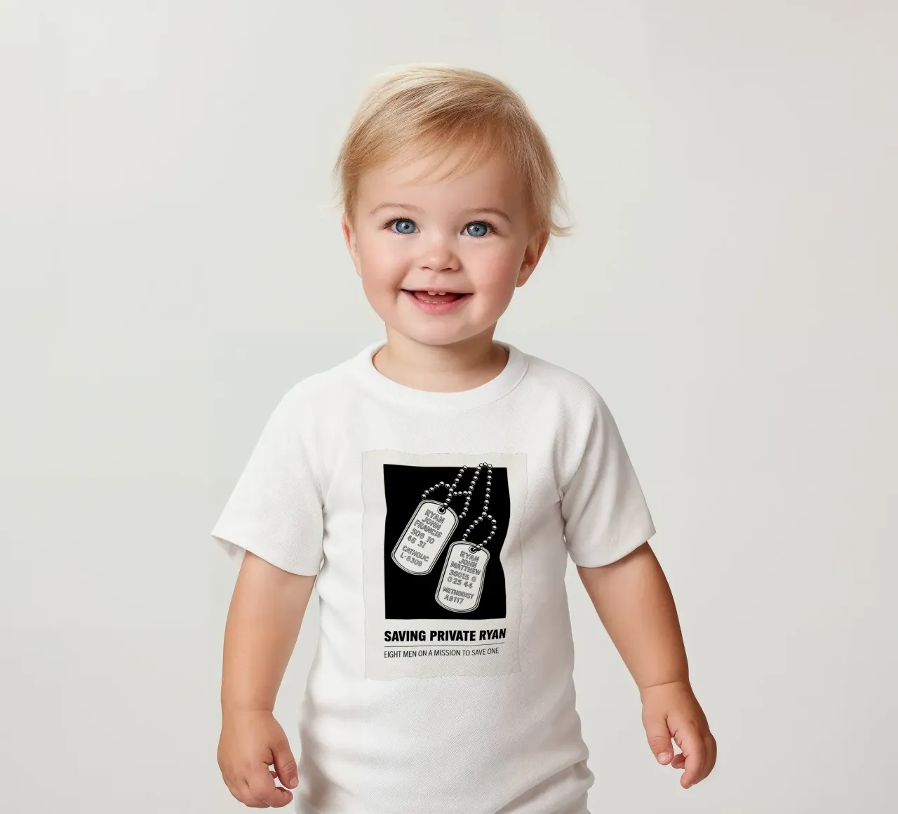 Saving Private Ryan Print Baby T-Shirt von MoviesArt