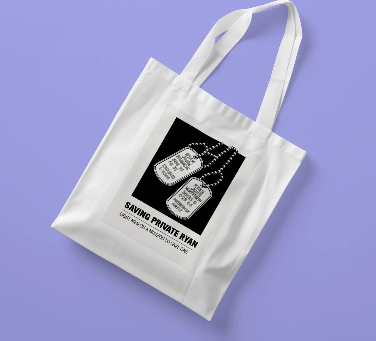 Saving Private Ryan Print borsa in juta da MoviesArt