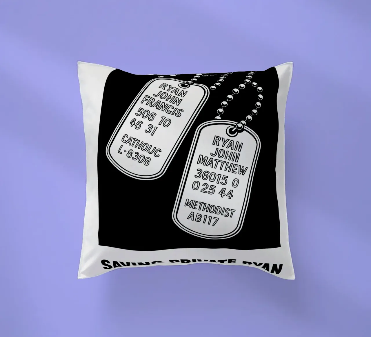 Saving Private Ryan Print Kissen von MoviesArt
