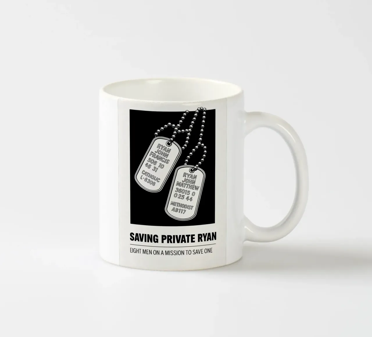 Saving Private Ryan Print taza de cerámica de MoviesArt