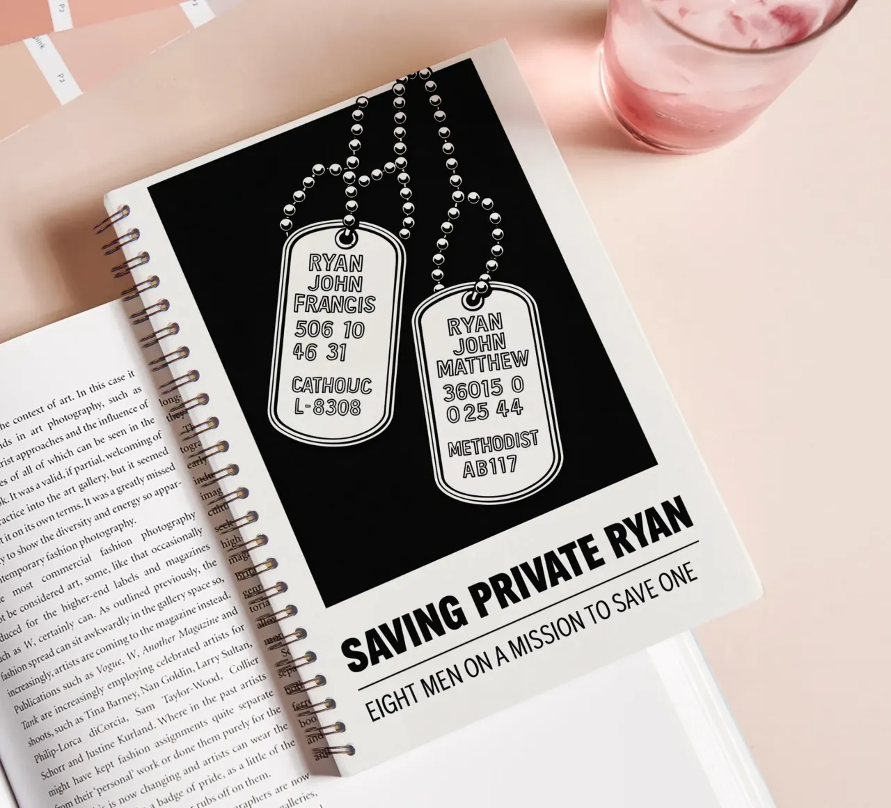 Saving Private Ryan Print spiral notebook by MoviesArt