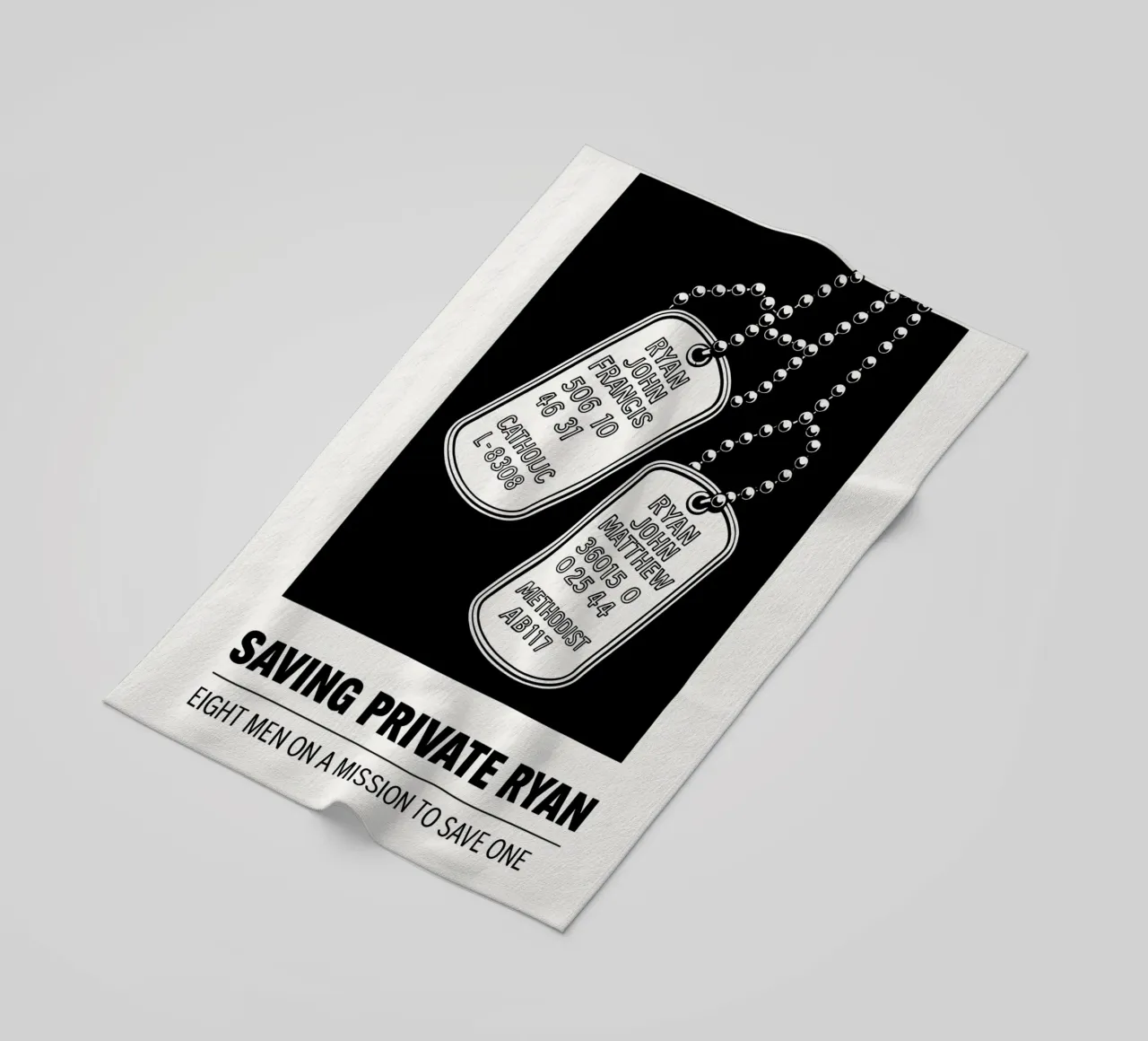 Saving Private Ryan Print beach towel by MoviesArt