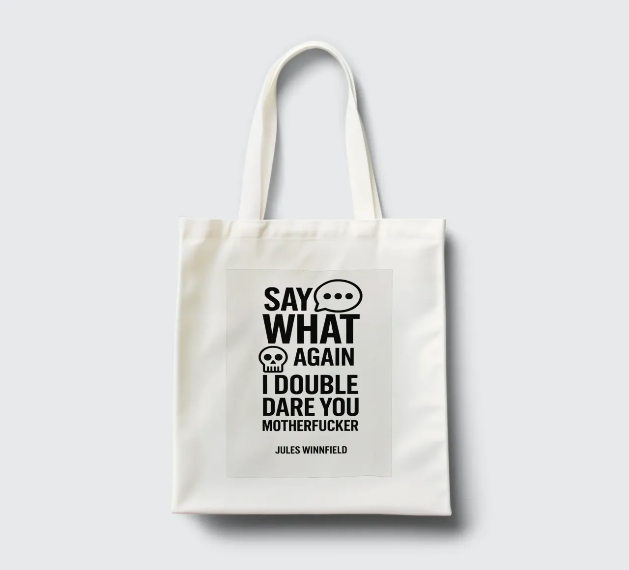 Say What Again Print borsa in juta da MoviesArt