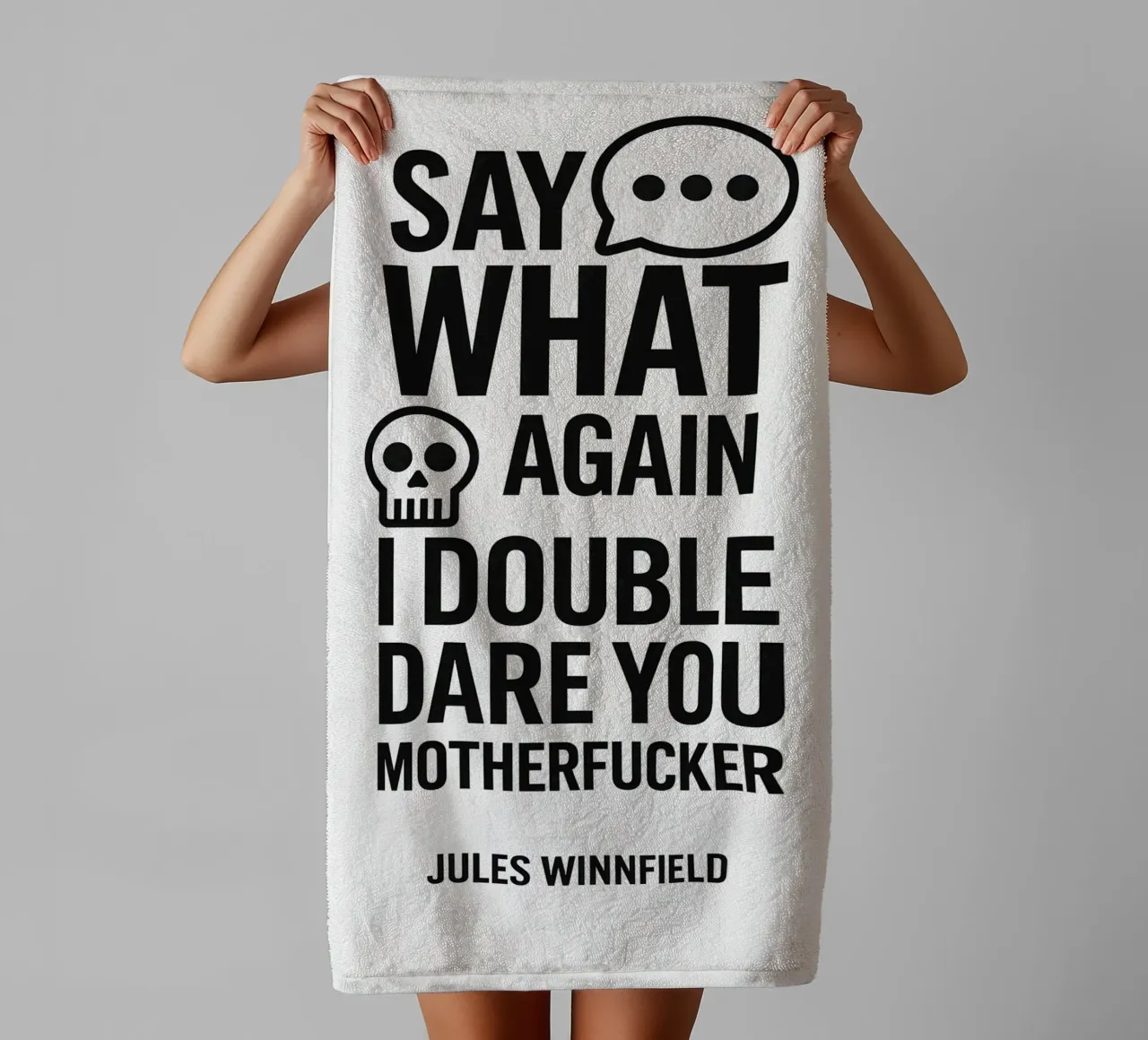 Say What Again Print asciugamano da bagno da MoviesArt