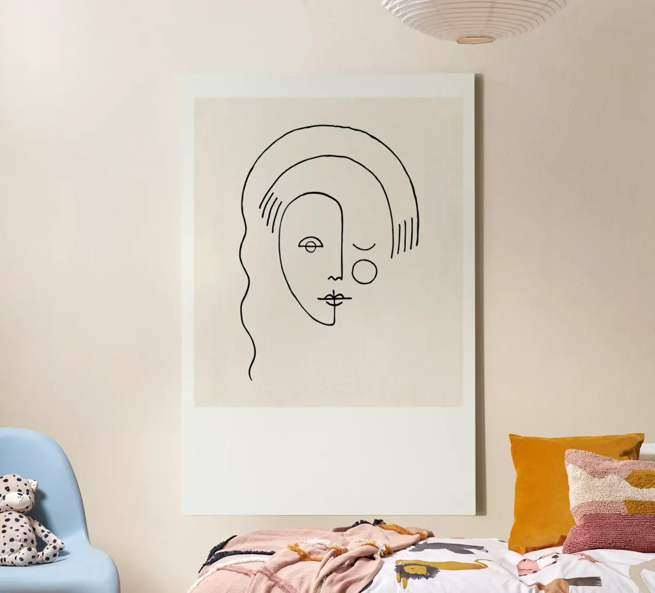 Faces No. 3 tela con Cornice a cassetta da typealive
