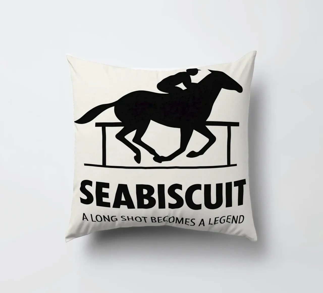 Seabiscuit Print cuscino da MoviesArt