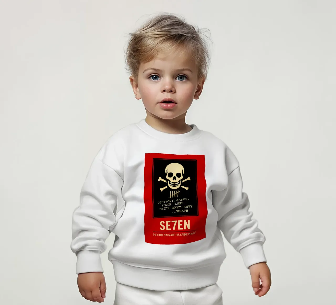 Seven Print baby sweatshirt by MoviesArt