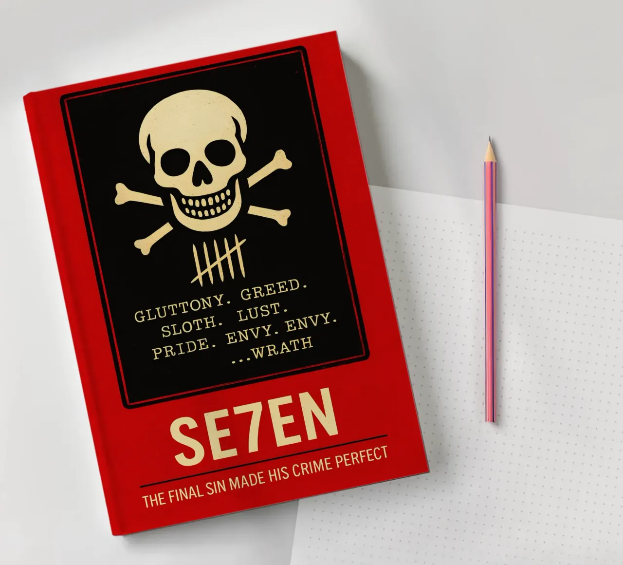 Seven Print notebook by MoviesArt