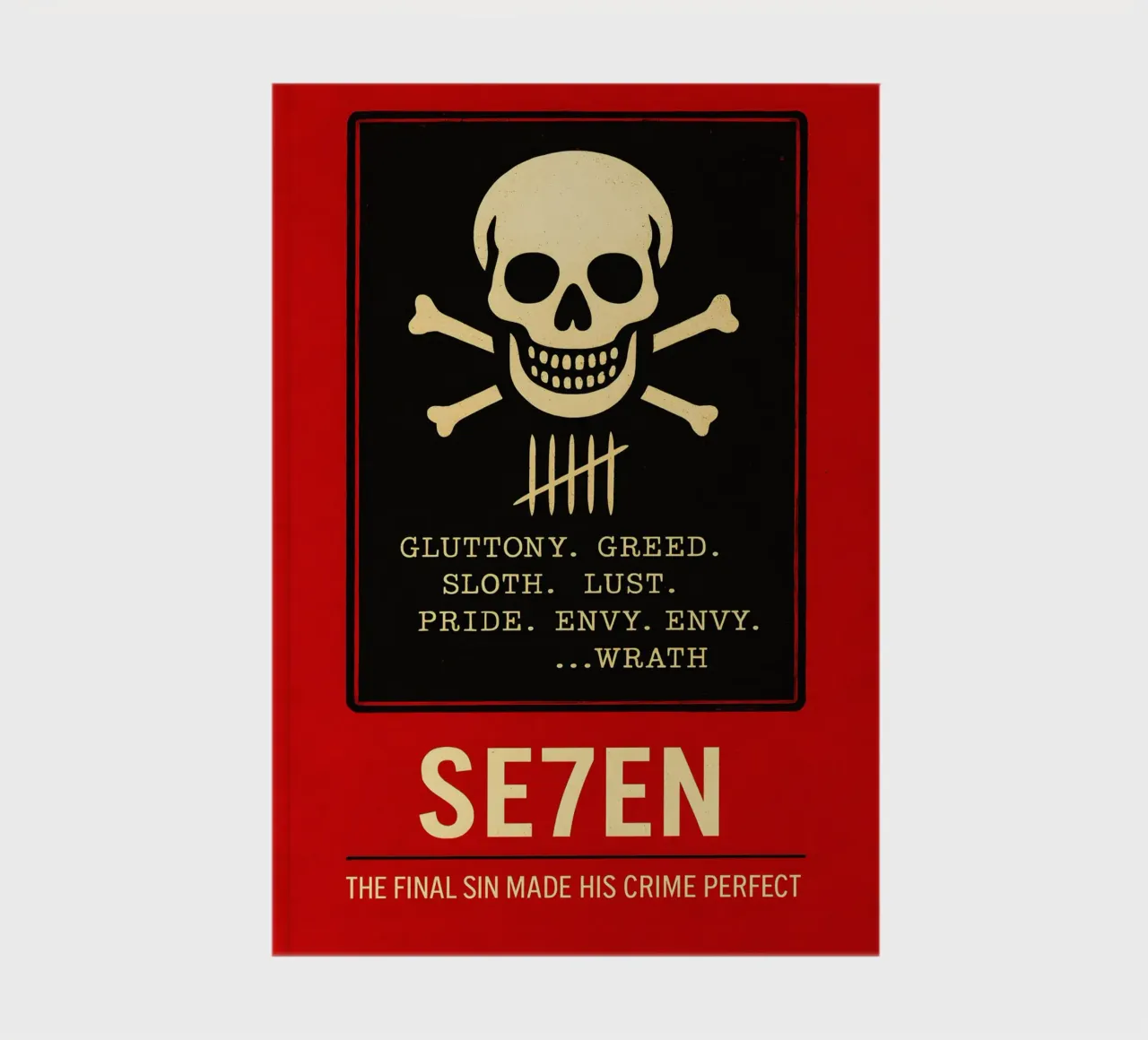 Seven Print notebook by MoviesArt