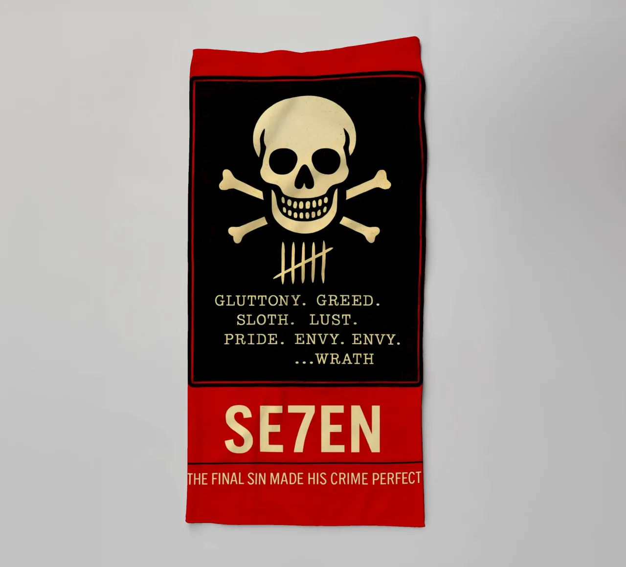 Seven Print asciugamano da bagno da MoviesArt