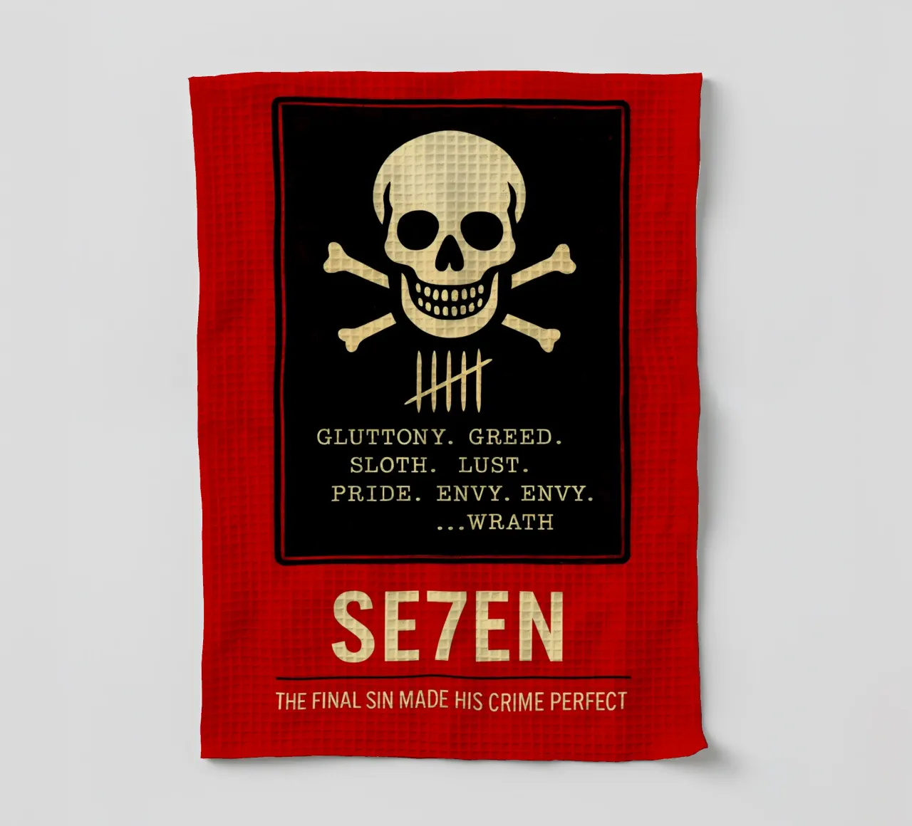 Seven Print canovaccio da cucina da MoviesArt