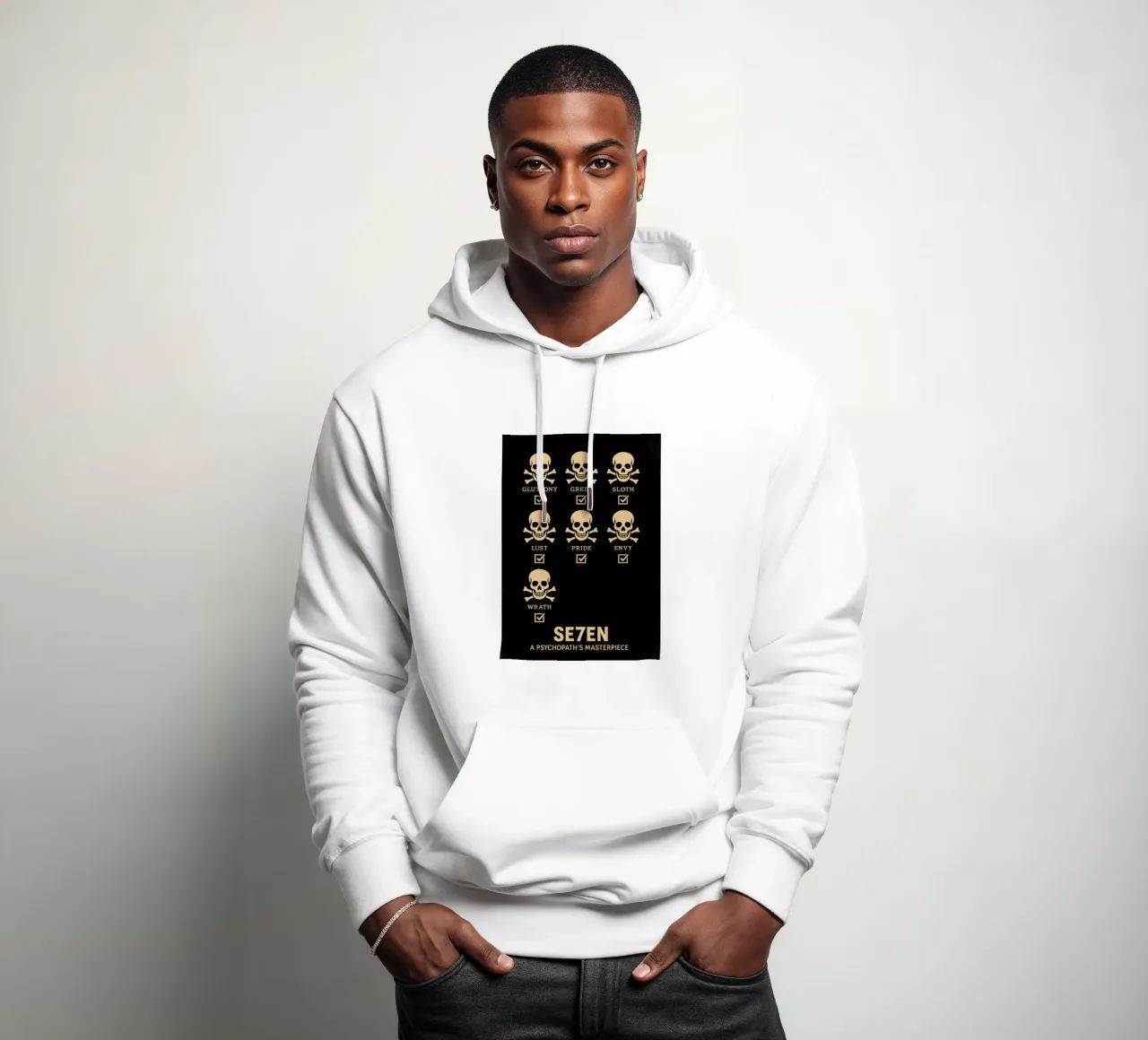 Seven Print felpa con cappuccio da MoviesArt