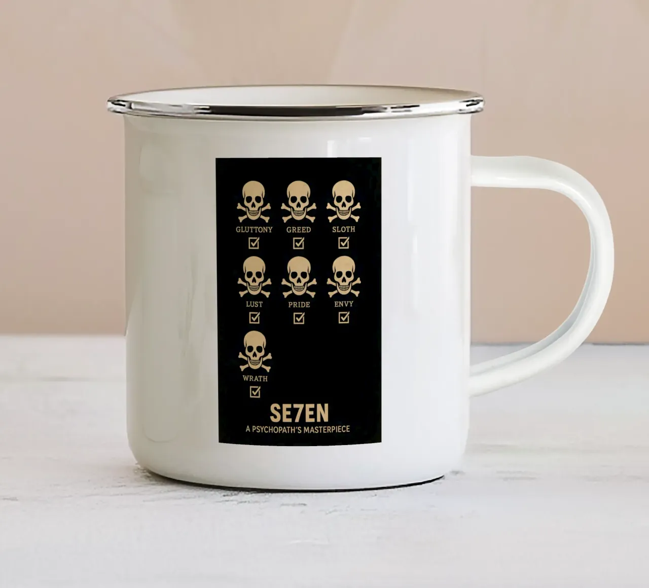 Seven Print tazza in smalto da MoviesArt