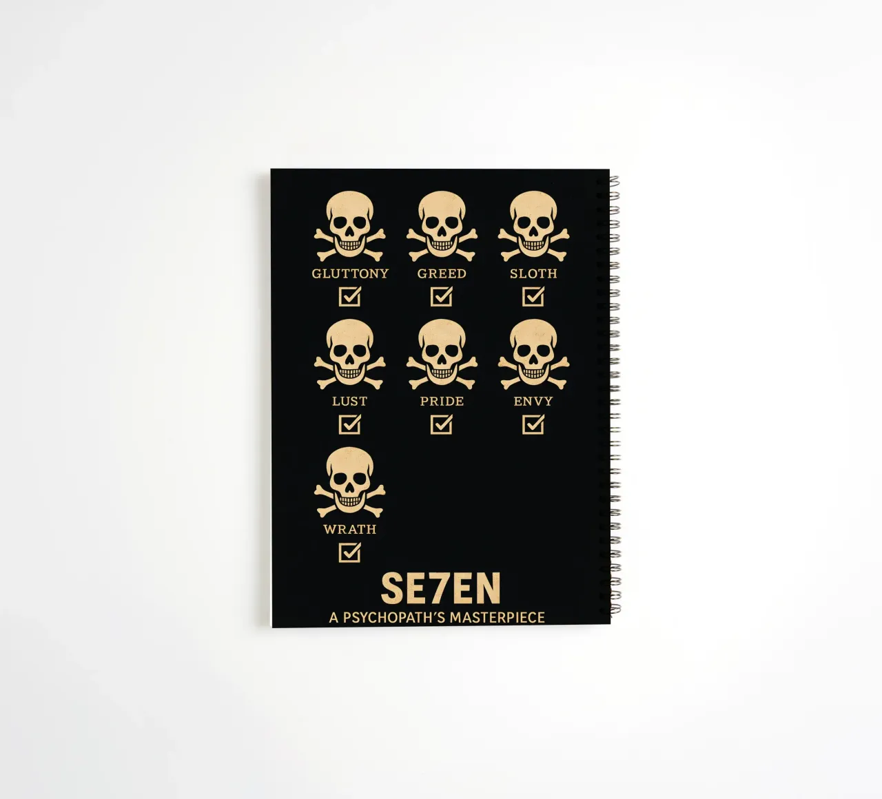 Seven Print diario ad anelli da MoviesArt