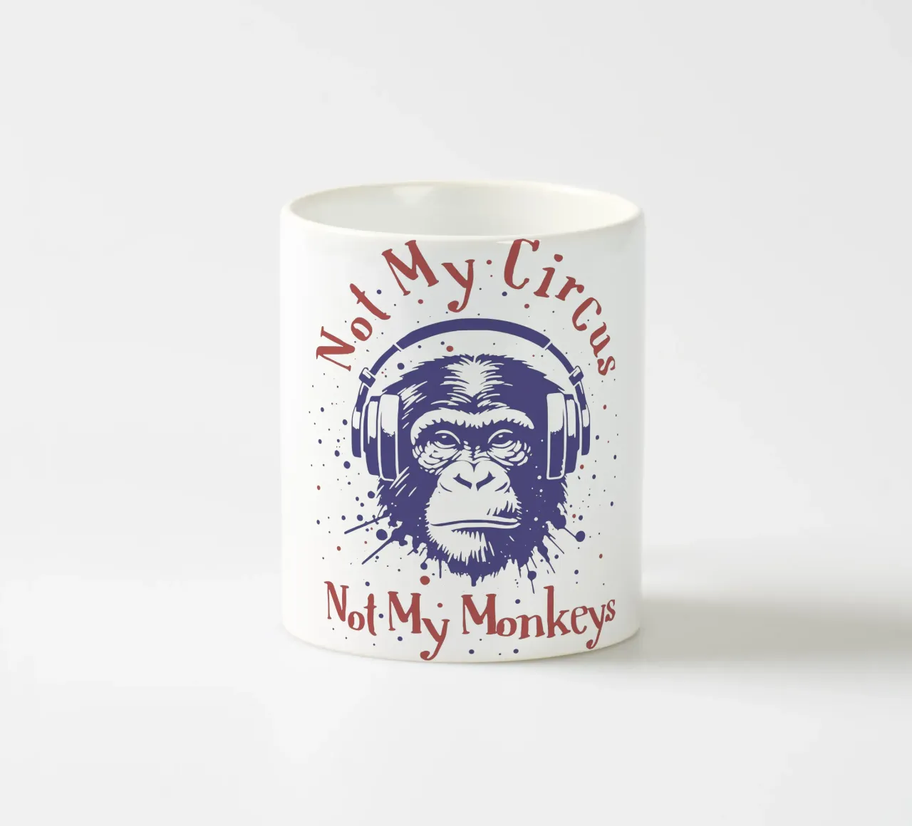 Non il mio circo (Non le mie scimmie) tazza in ceramica da Gunawan Rb