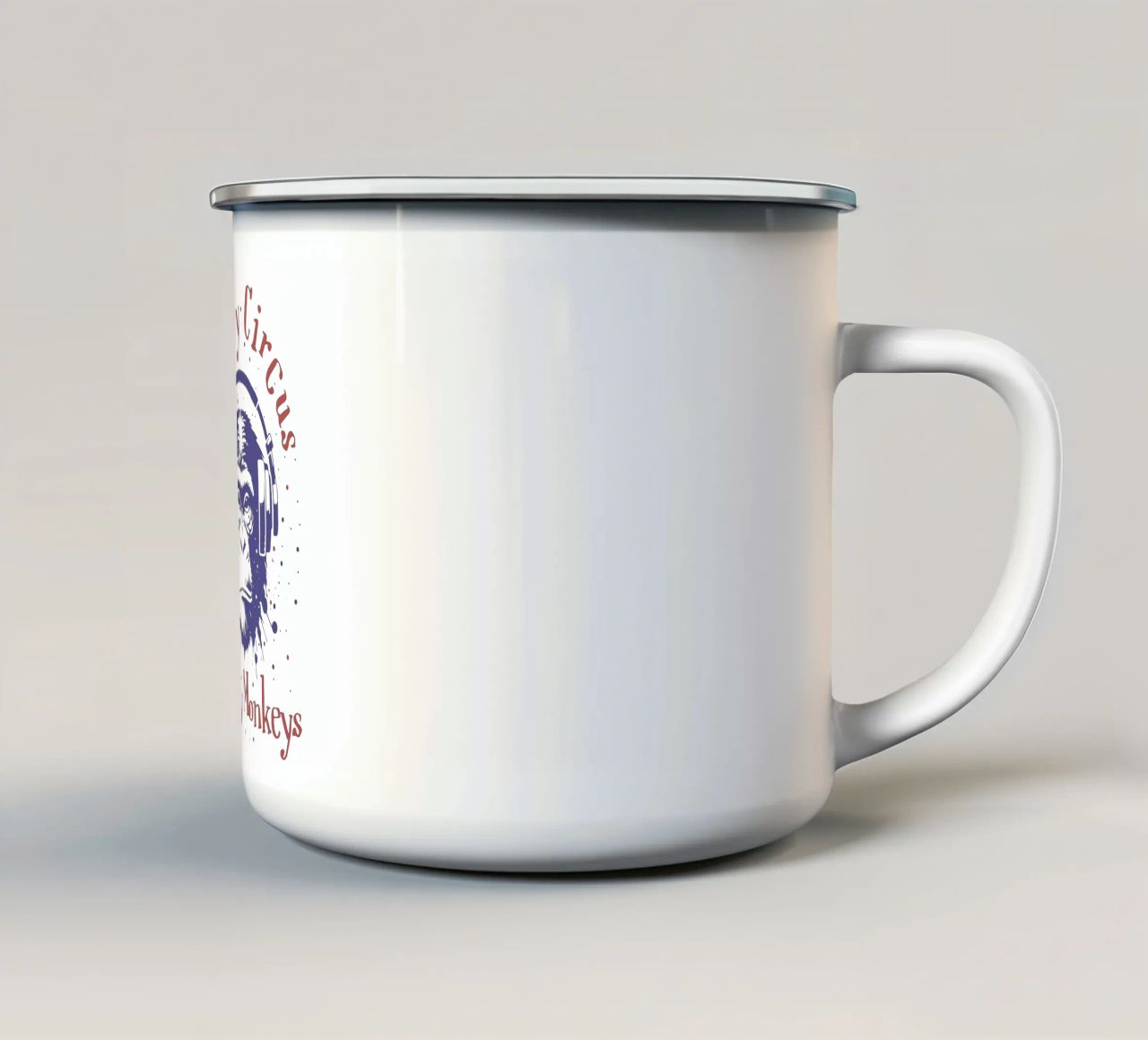 Nicht mein Zirkus (Nicht meine Affen) Emaille Tasse von Gunawan Rb