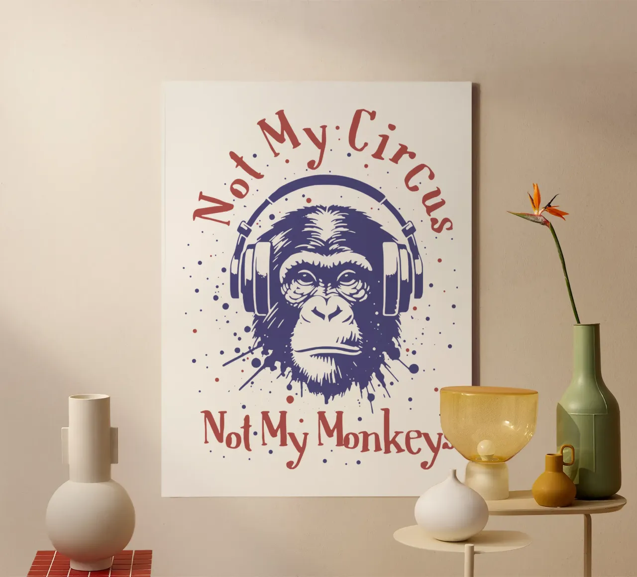 Not My Circus (Not My Monkeys) canvas by Gunawan Rb