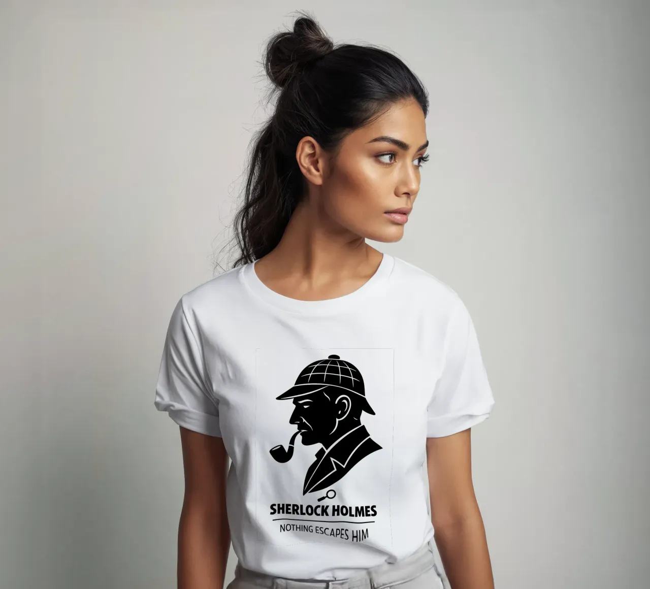 Sherlock Holmes Print t-shirt da MoviesArt