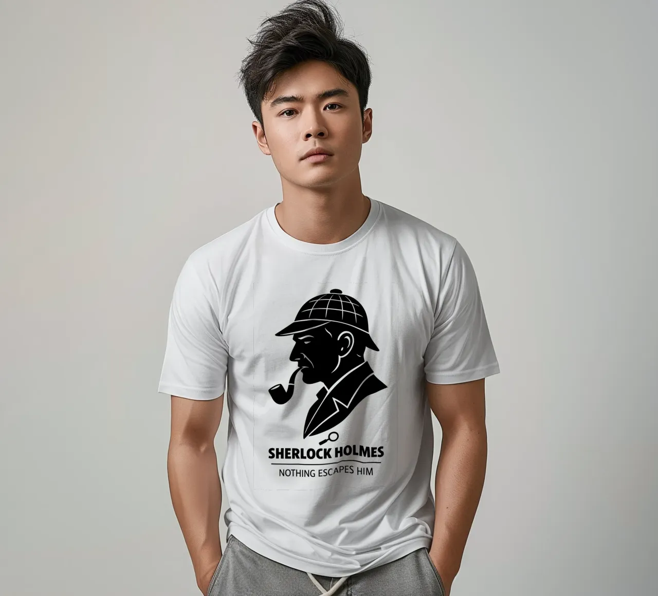 Sherlock Holmes Print t-shirt da MoviesArt