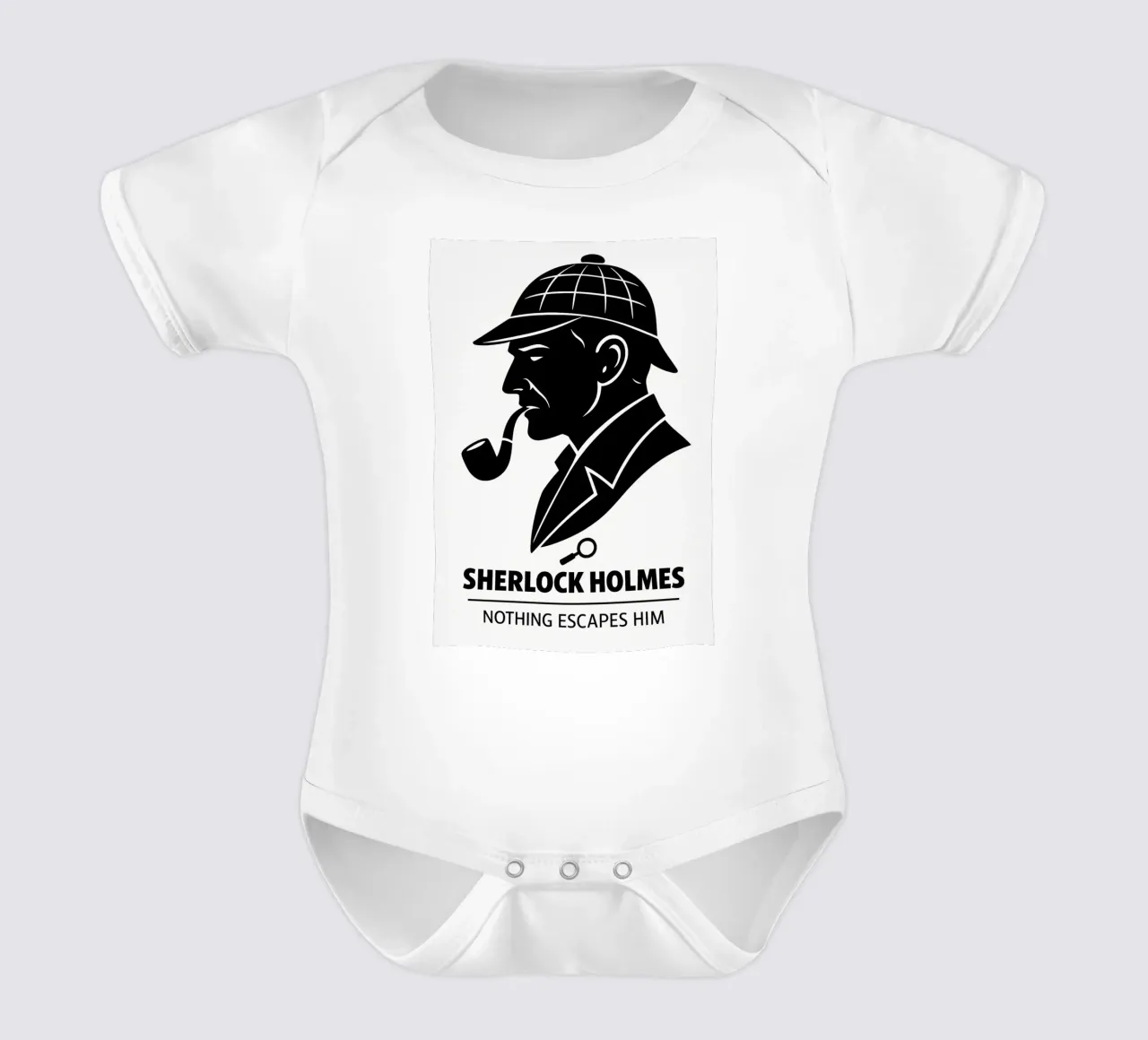 Sherlock Holmes Print body neonato maniche corte da MoviesArt