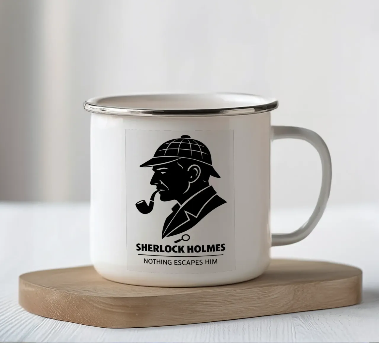Sherlock Holmes Print tazza in smalto da MoviesArt