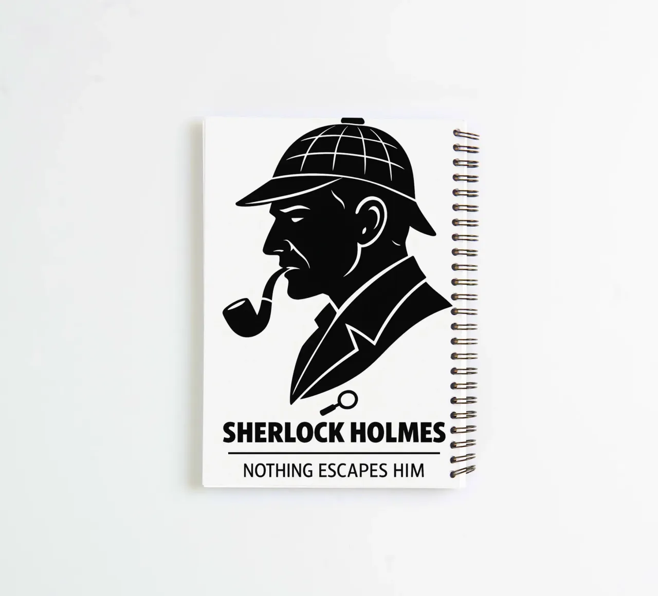 Sherlock Holmes Print spiral notebook by MoviesArt