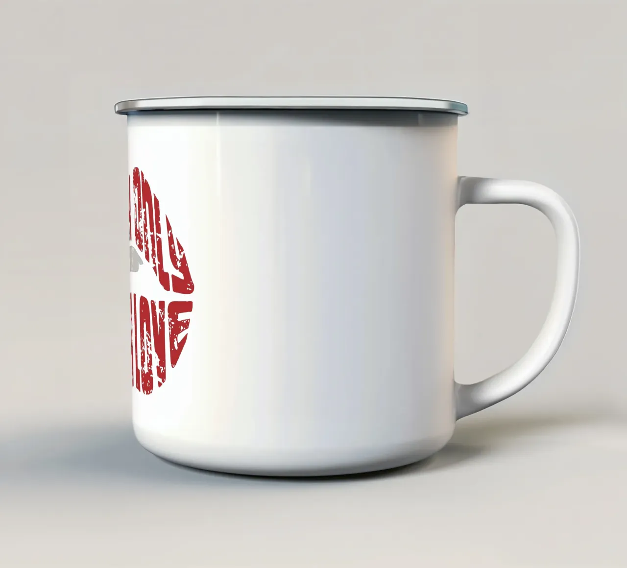 Parlare solo con amore tazza in smalto da Gunawan Rb