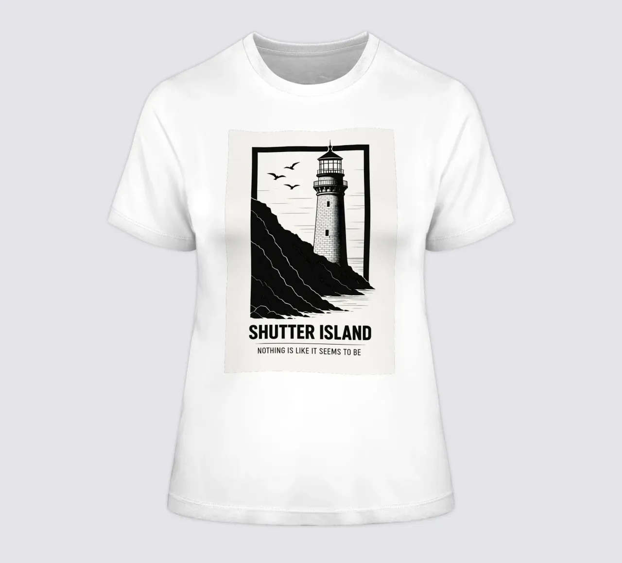 Shutter Island Print t-shirt da donna da MoviesArt