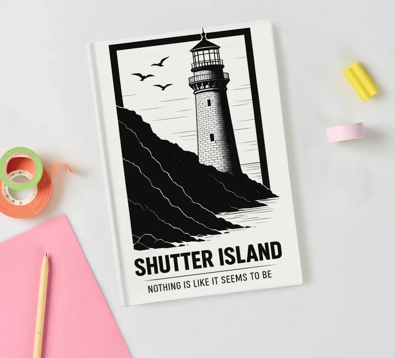 Shutter Island Print notebook by MoviesArt