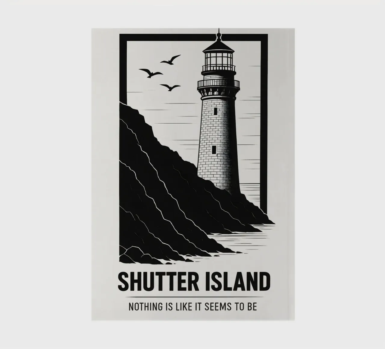 Shutter Island Print notebook by MoviesArt