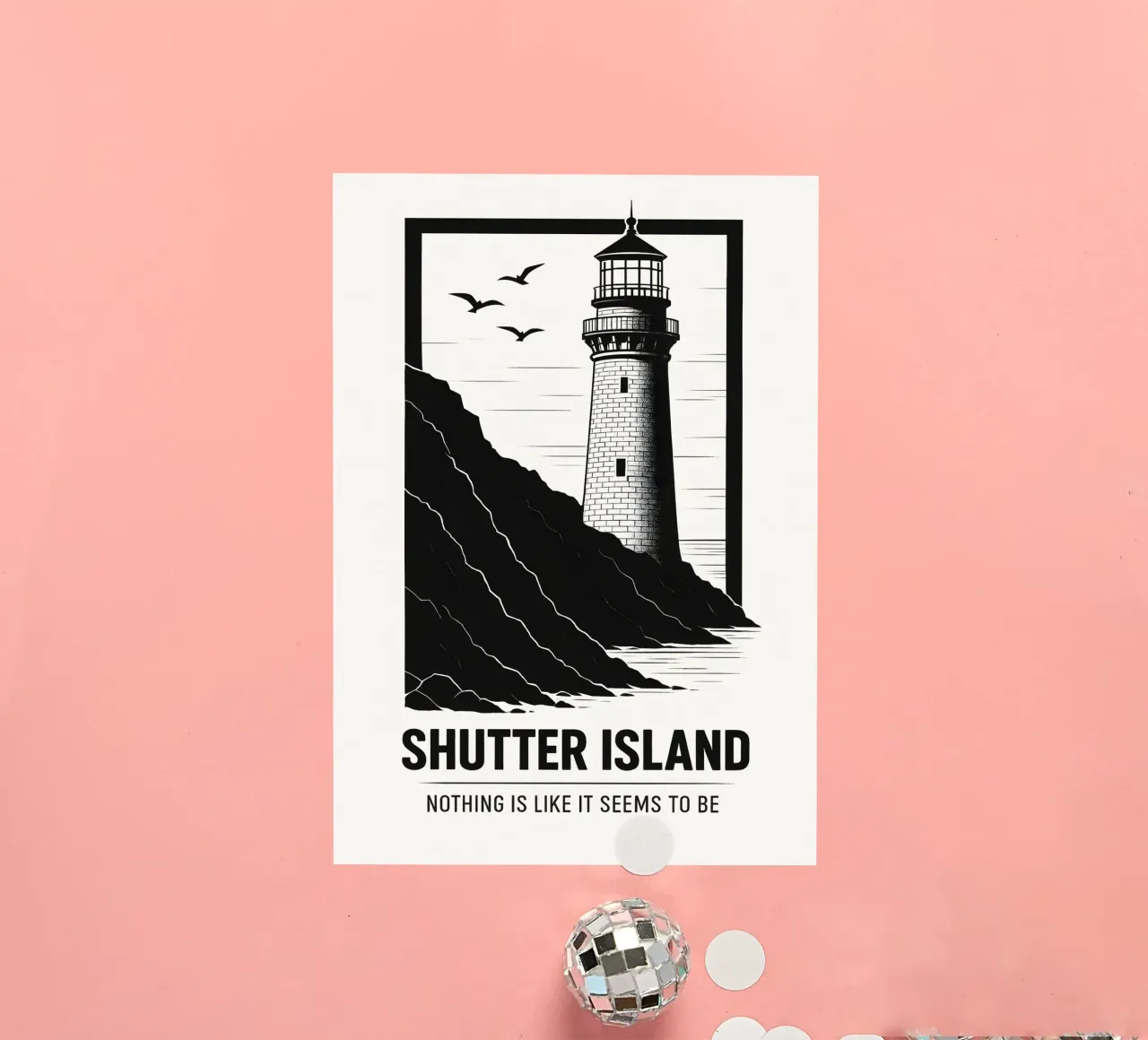Shutter Island Print adesivo da MoviesArt