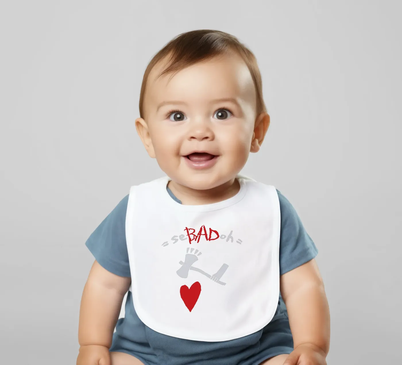 Se Bad baby bib by Gunawan Rb