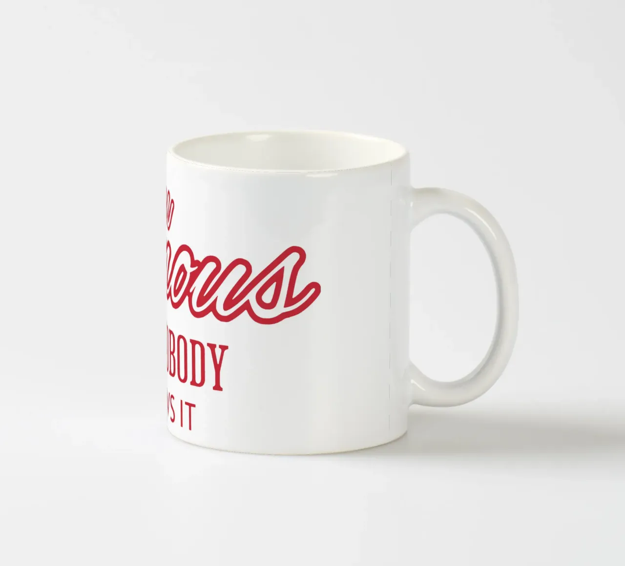 Ich bin berühmt, aber niemand weiß es Keramik Tasse von Gunawan Rb